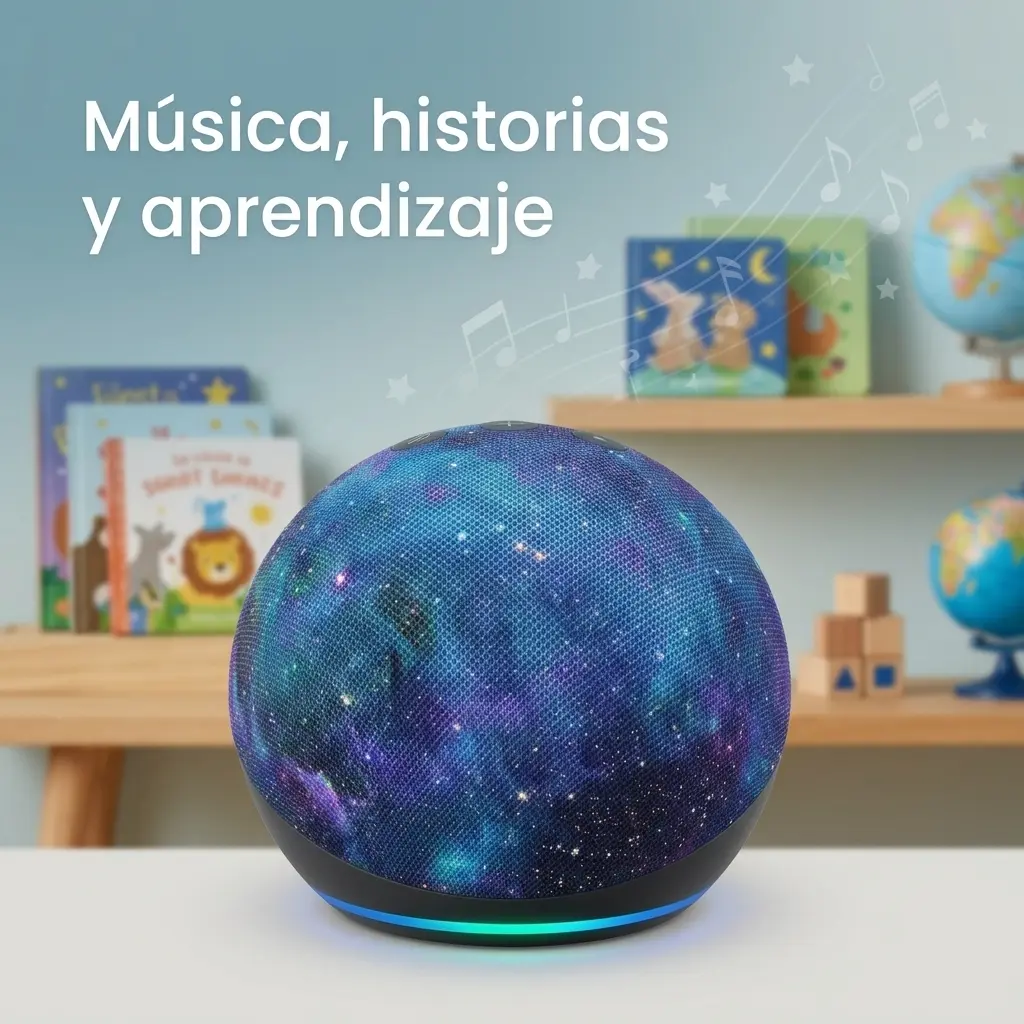 Echo Dot AMAZON 5.ª generación  Kids Edition - Diseño Stardust Polvo de estrellas 2.webp