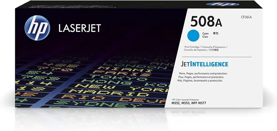 Toner HP 508A Cyan LaserJet (CF361A) M552/M553 