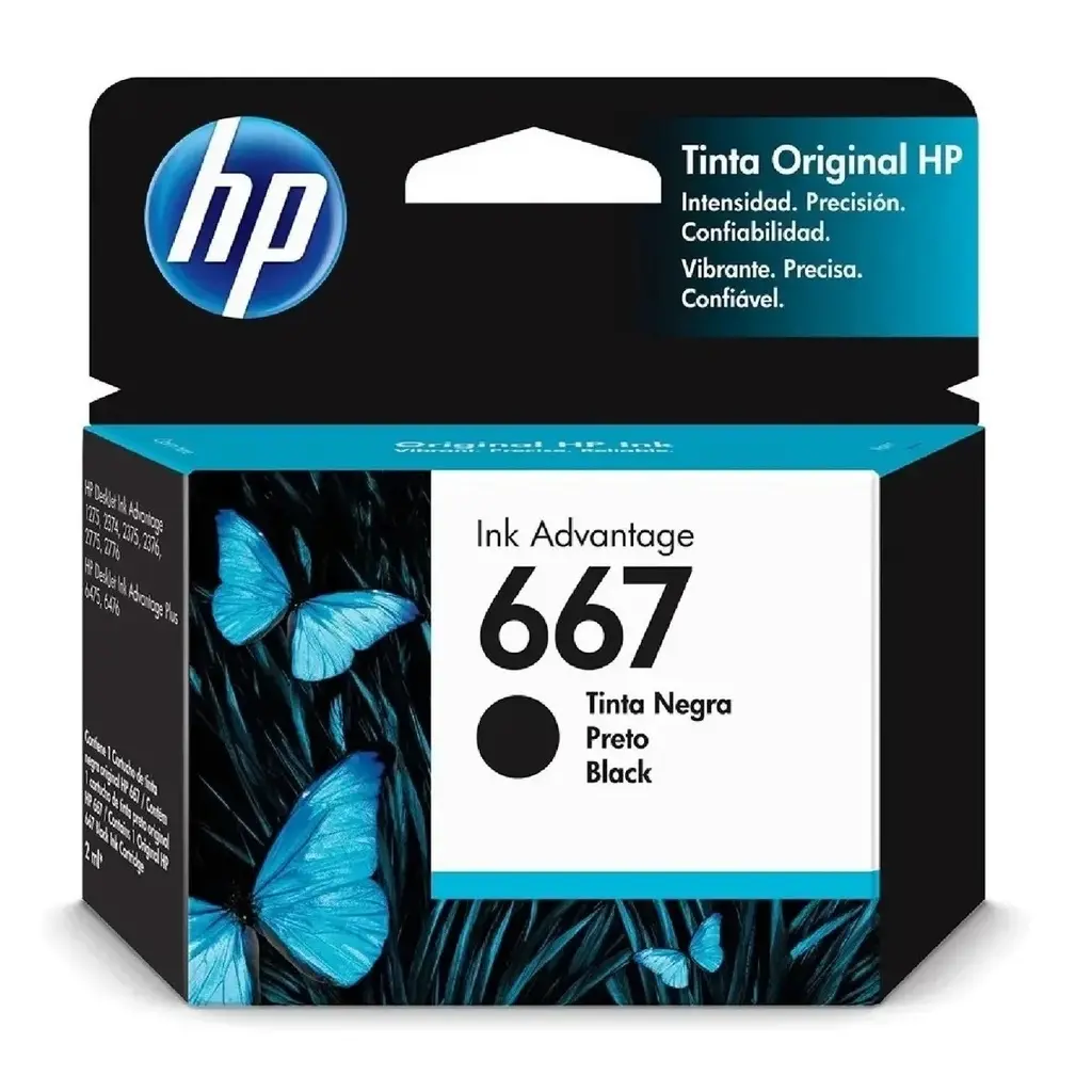 Cartucho HP 667 Negro