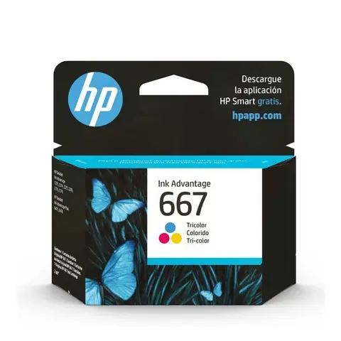 Cartucho HP 667 Tri-color