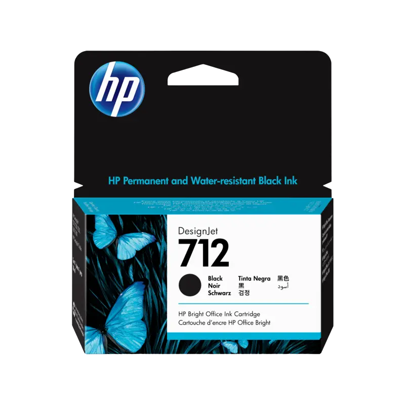 Cartucho HP DesignJet 712 de 38 ml, Negro (3ED70A)
