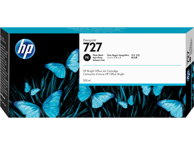 Cartucho HP 727 DesignJet Negro fotográfico de 130 ml (B3P23A)