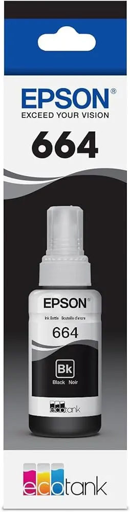 Botella EPSON T664 Negro  200-L110-L210-L355-L555
