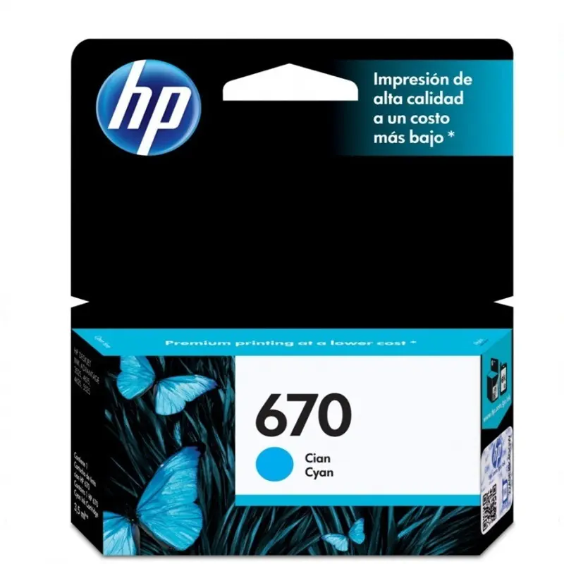 Consumibles HP 670 Crtg Cyan DJ 4615/3525/4625/5525