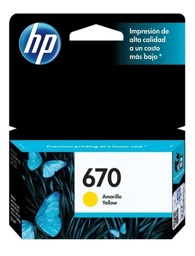 Cartucho HP 670 Amarillo DJ 4615/3525/4625/5525