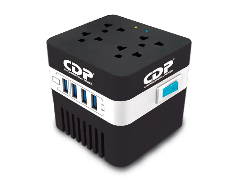 Regulador de Voltaje CDP 600VA/300W 4 tomas 4 USB