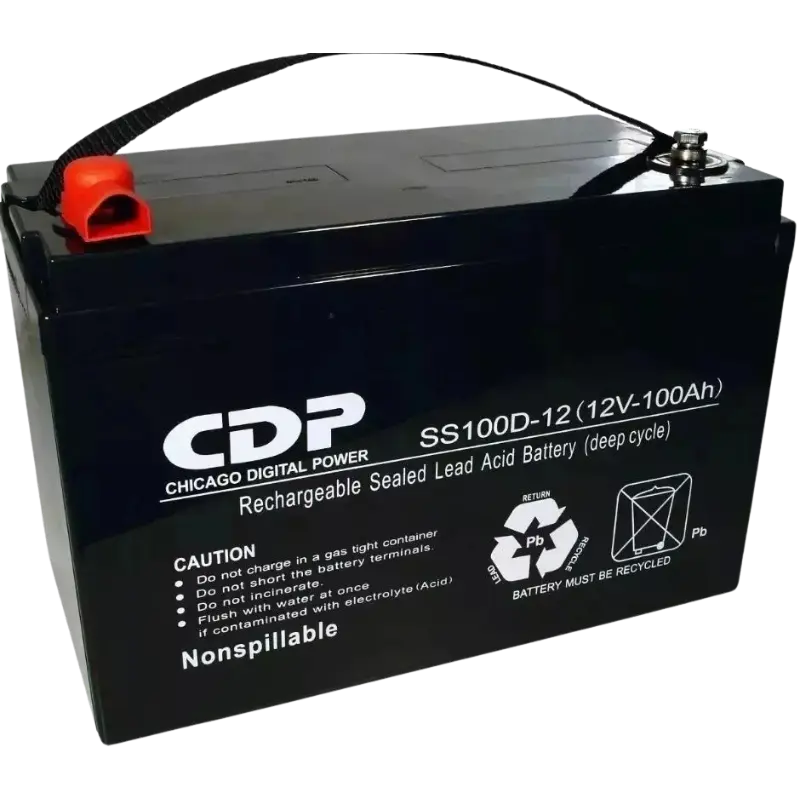 Batería CDP 12V 100AH PLOMO ACID C/ELECT D GEL,345x180x270MM