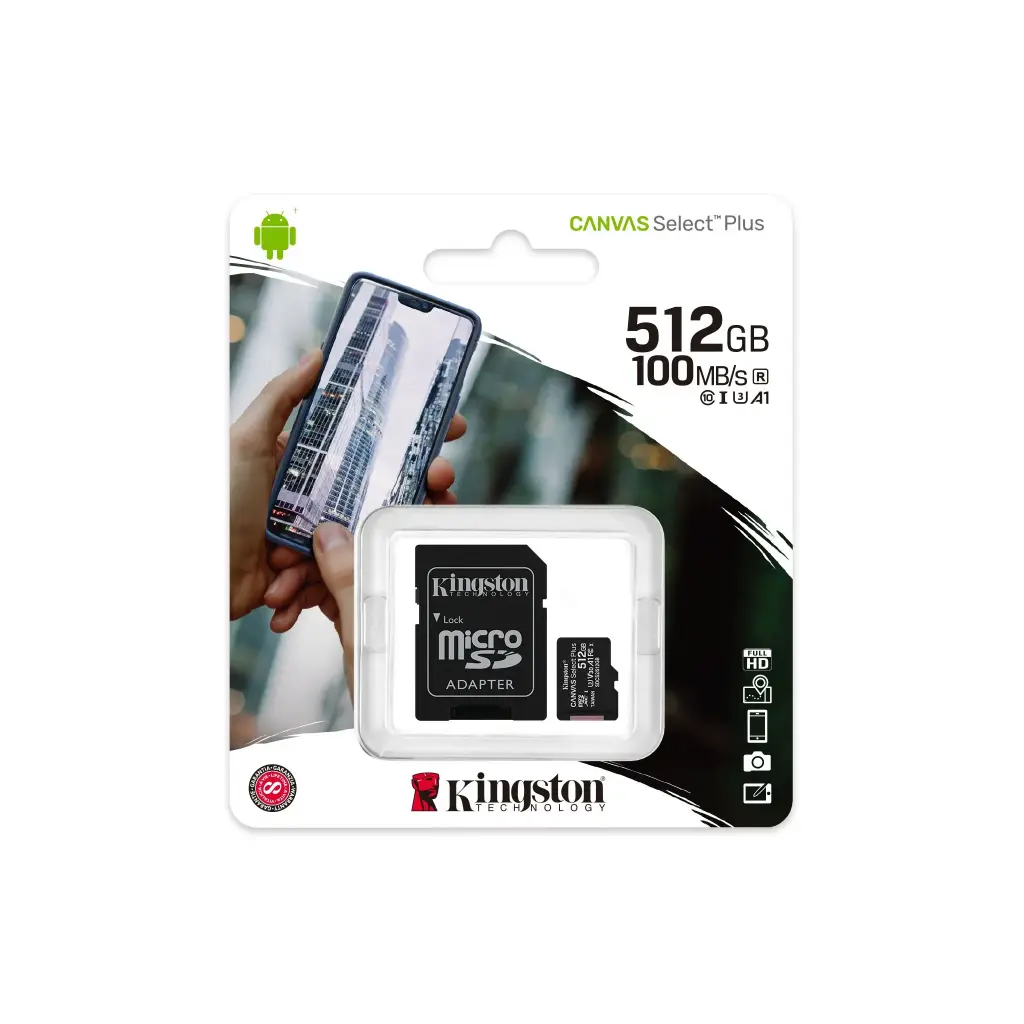 Micro SD KINGSTON 512GB Clase 10