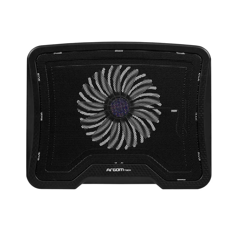 Base ARGOMTECH para Laptop + Fan Cooler/USB Luz LED Azul