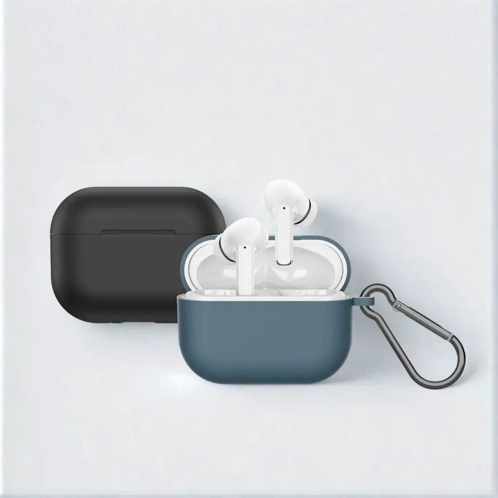 Audifono ARGOMTECH Skeipod E72 inalambrico Bluetooth/Blanco con Forro Azul