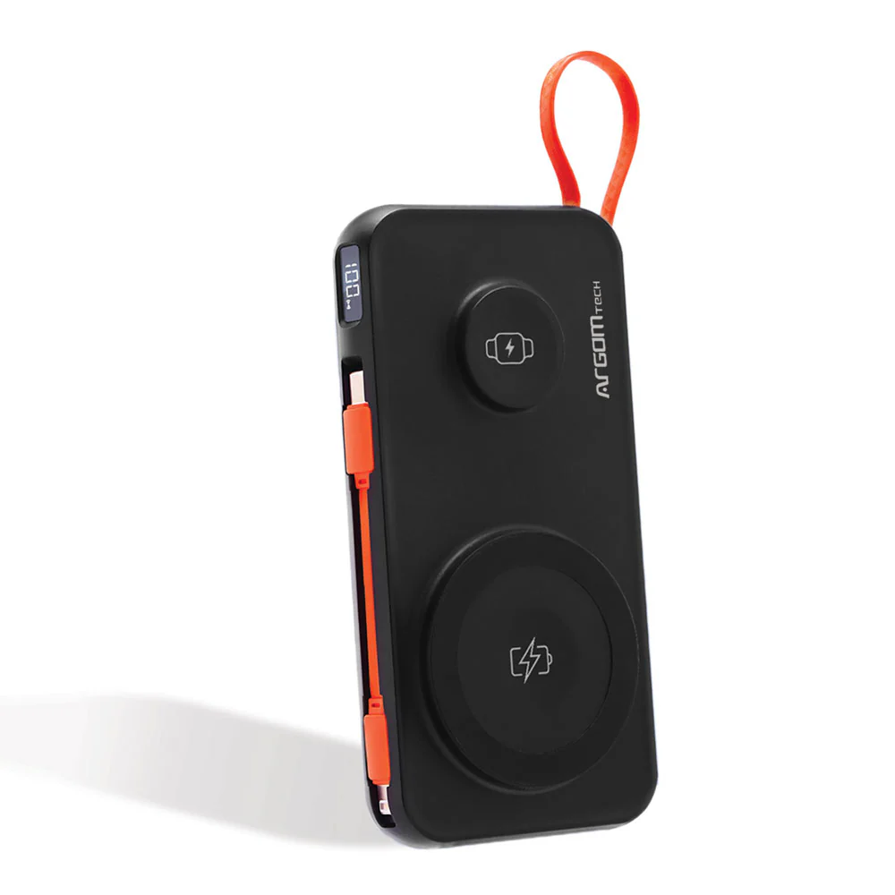 PowerBank ARGOMTECH Magnetic ST10 4 en 1- 10000mAh/ Negro