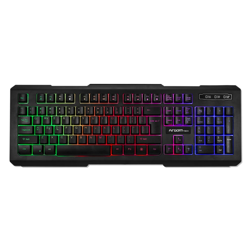 Teclado ARGOMTECH Gaming KB55 LED USB/ Negro