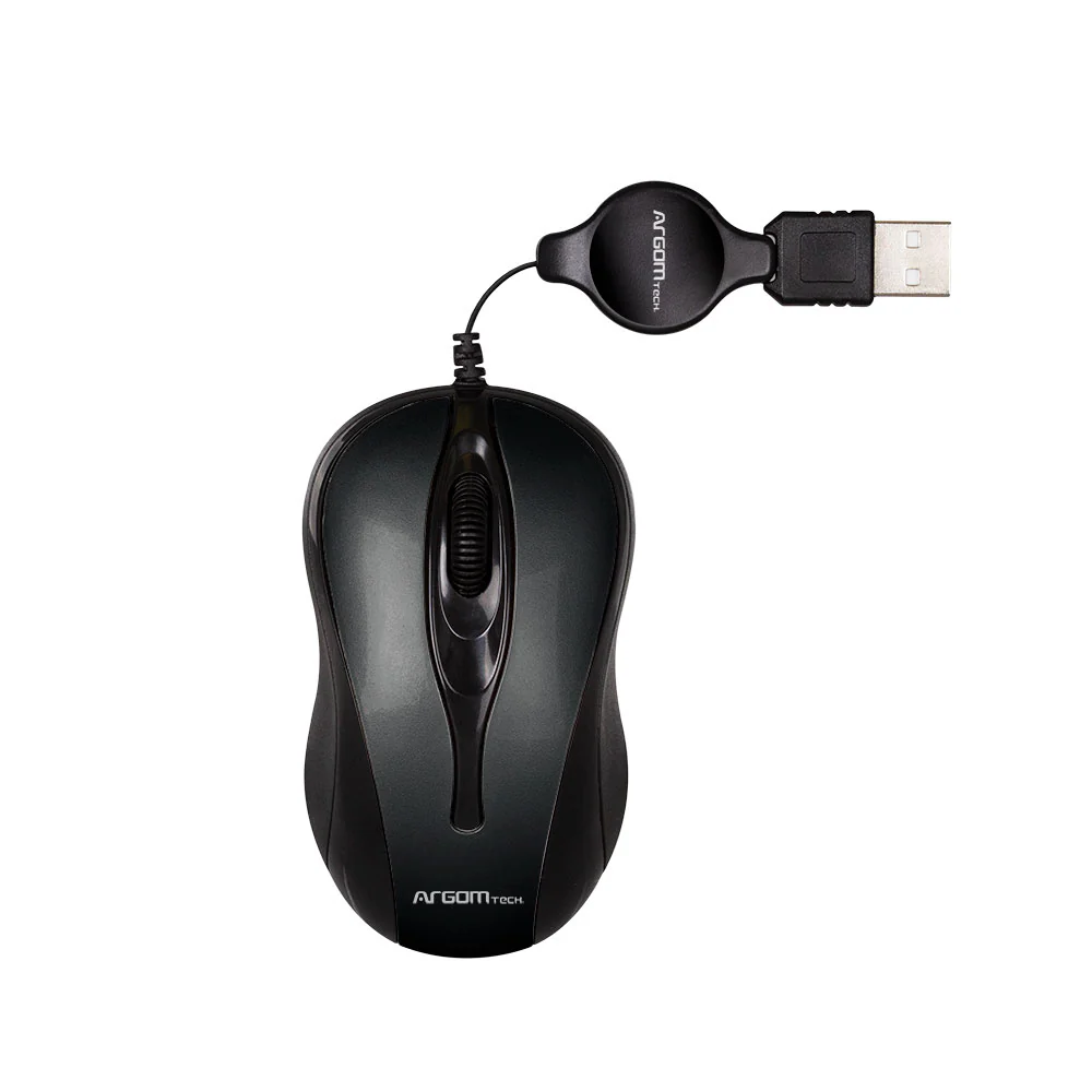 Mouse ARGOMTECH Clasico USB/ Negro