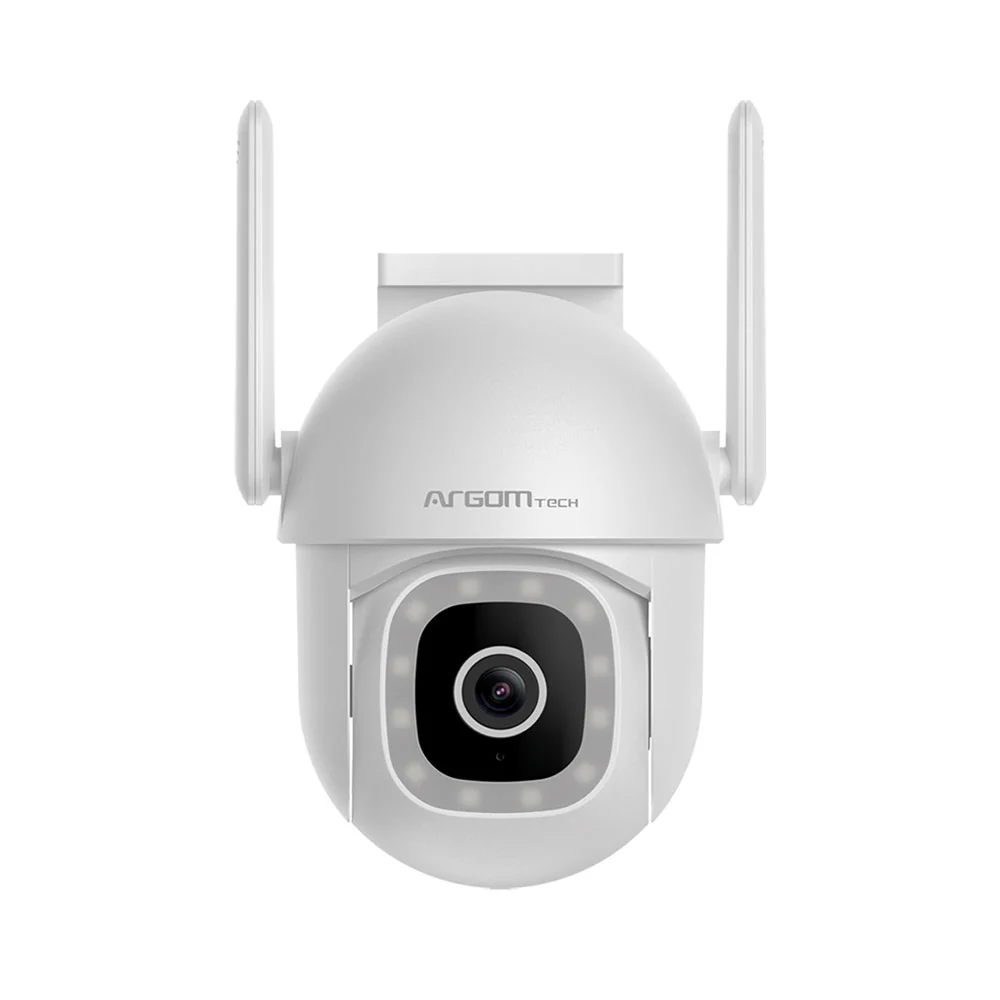Cámara ARGOMTECH Inteligente WiFi 2K con sensor de movimiento- Asist. de Voz/ Blanco