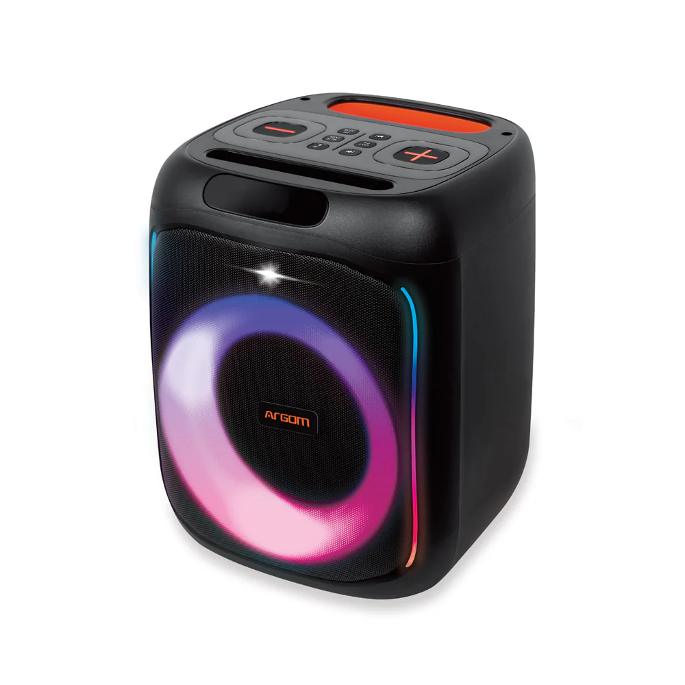 Corneta ARGOMTECH Inalámbrica Bluetooth Rave Box 65 Premium TWS- 600Vatios/ Negro 