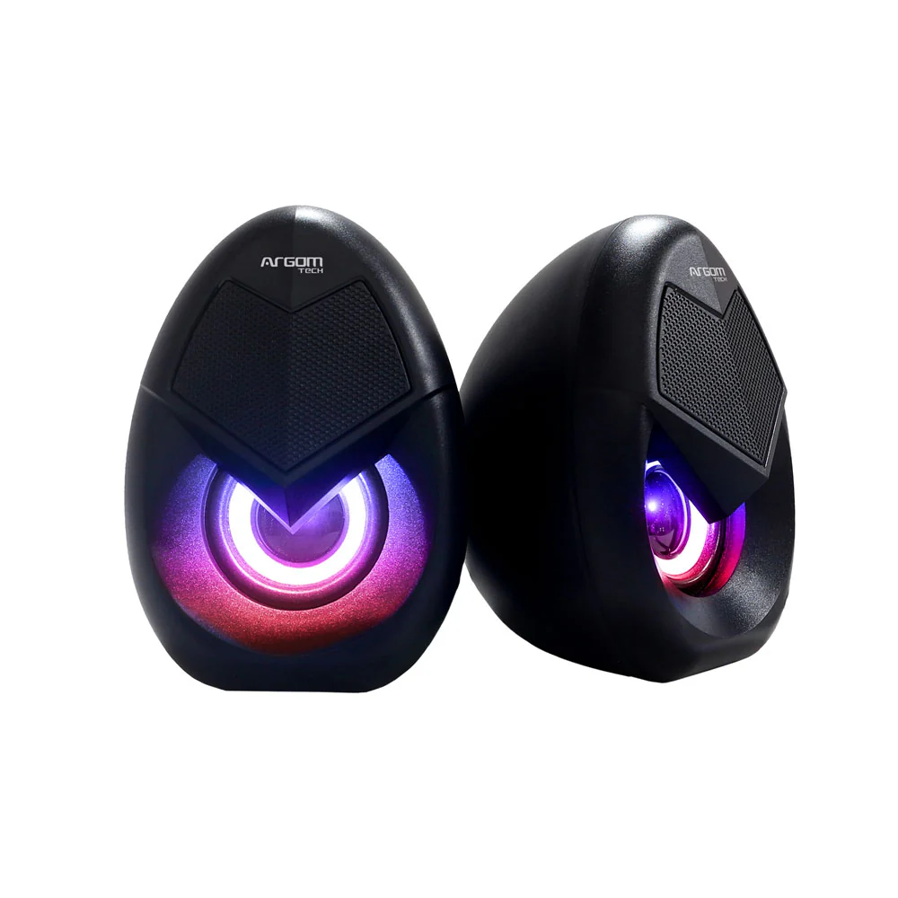 Speakers ARGOMTECH Combat Gaming S62 Multimedia 2.0 5W LED/ Negro