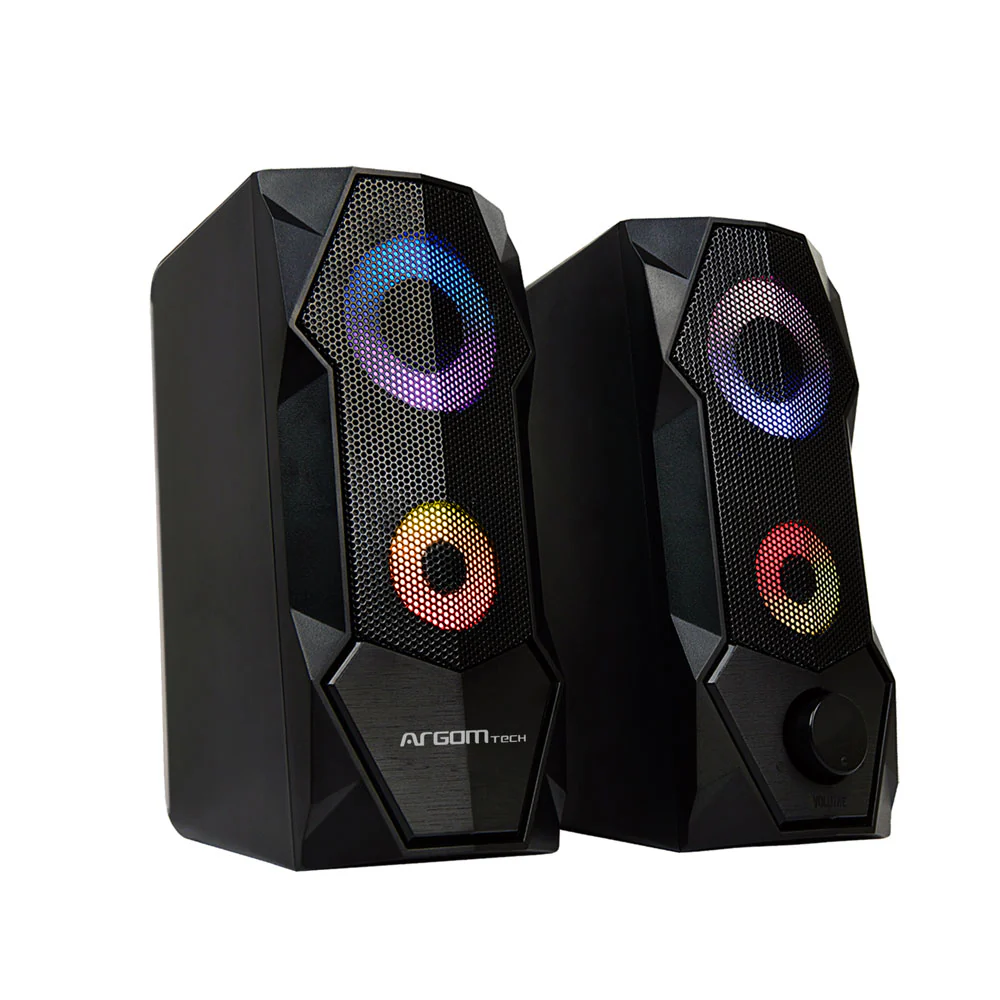 Corneta ARGOMTECH Combat Gaming S68 Multimedia 2.0CH 5W LED/ Negro