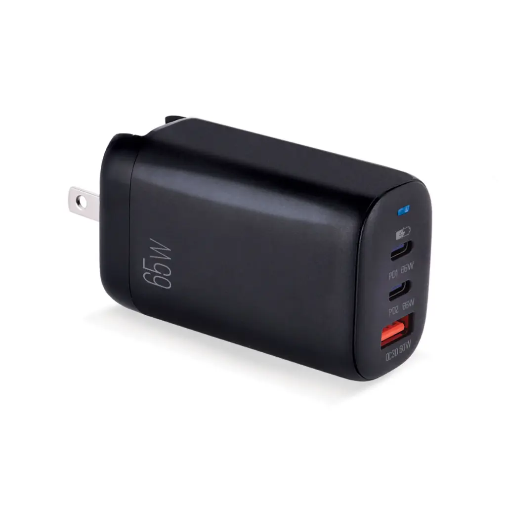 Cargador ARGOMTECH Volta P8 65W Doble puerto USB-C PD y QC3.0/ Carga rápida