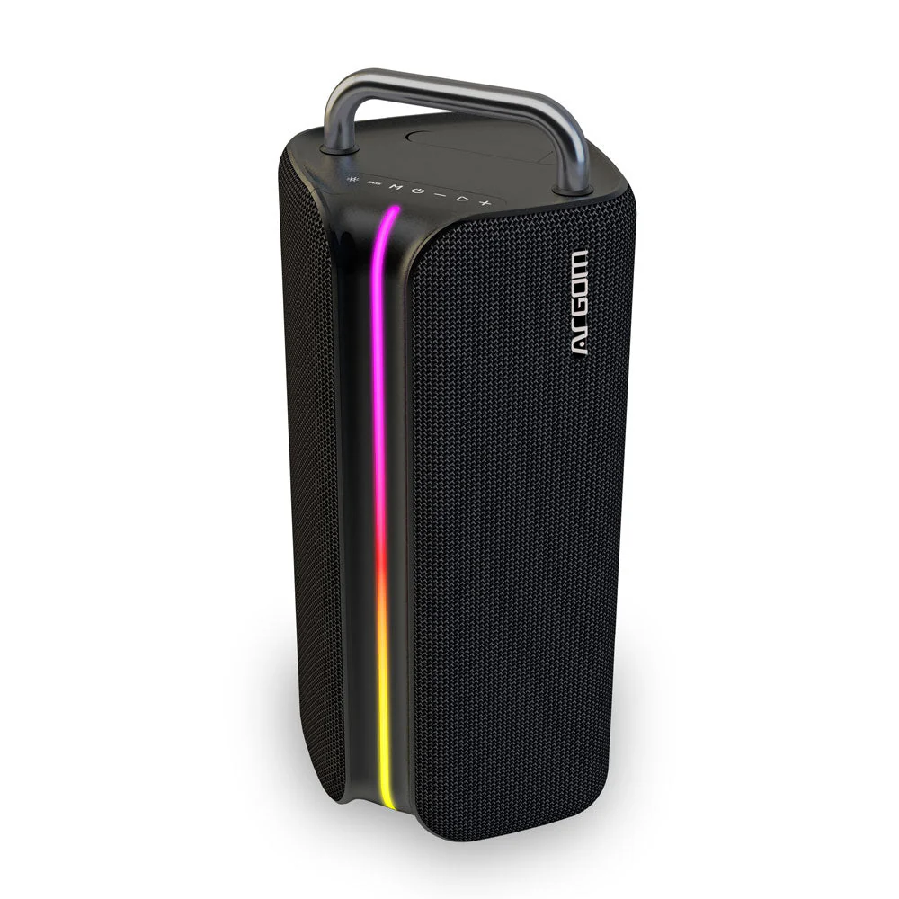 Corneta ARGOMTECH Portátil Ambience 66 TWS LED Bluetooth 2200W/ Negro