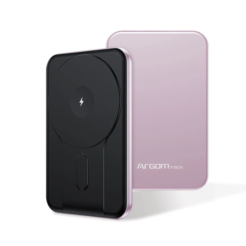 PowerBank ARGOMTECH Magnetic 5000mAh MS5 Aluminio/15W Rosado