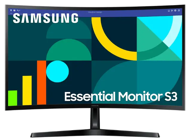 Monitor SAMSUNG 27" Essential S3 S36GD-FHD Curved (1920*1080)IPS 100Hz VGA-HDMI
