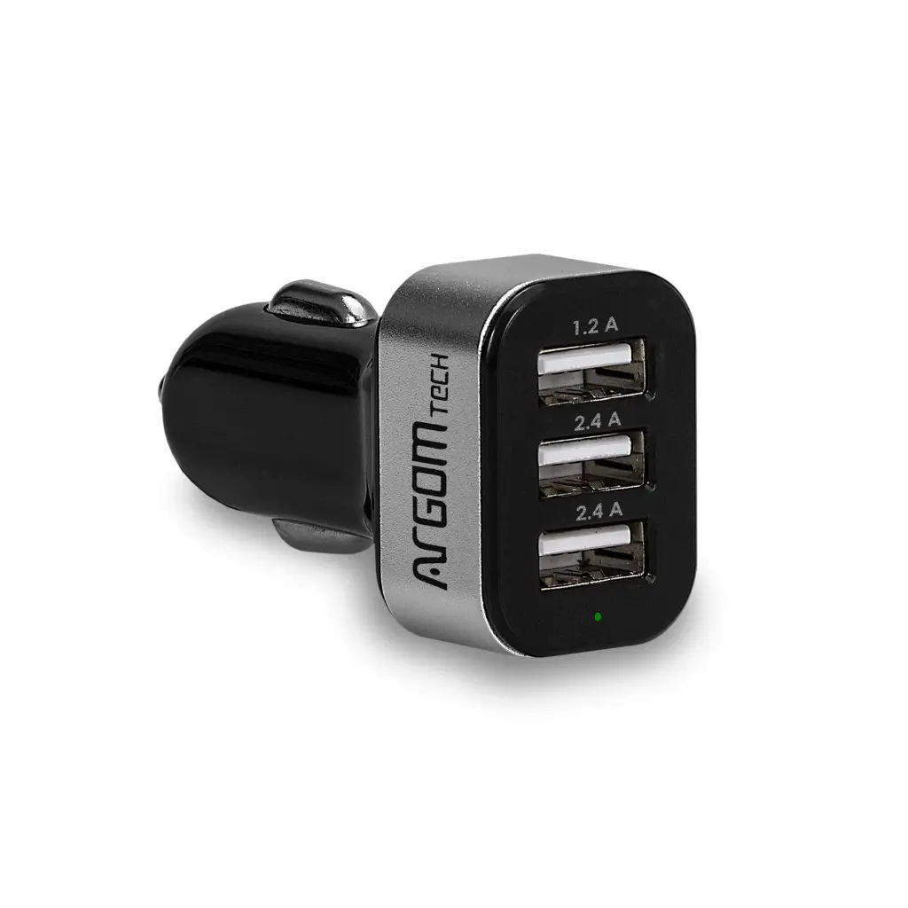 Cargador Rápido USB 3-Puertos para Auto 6A