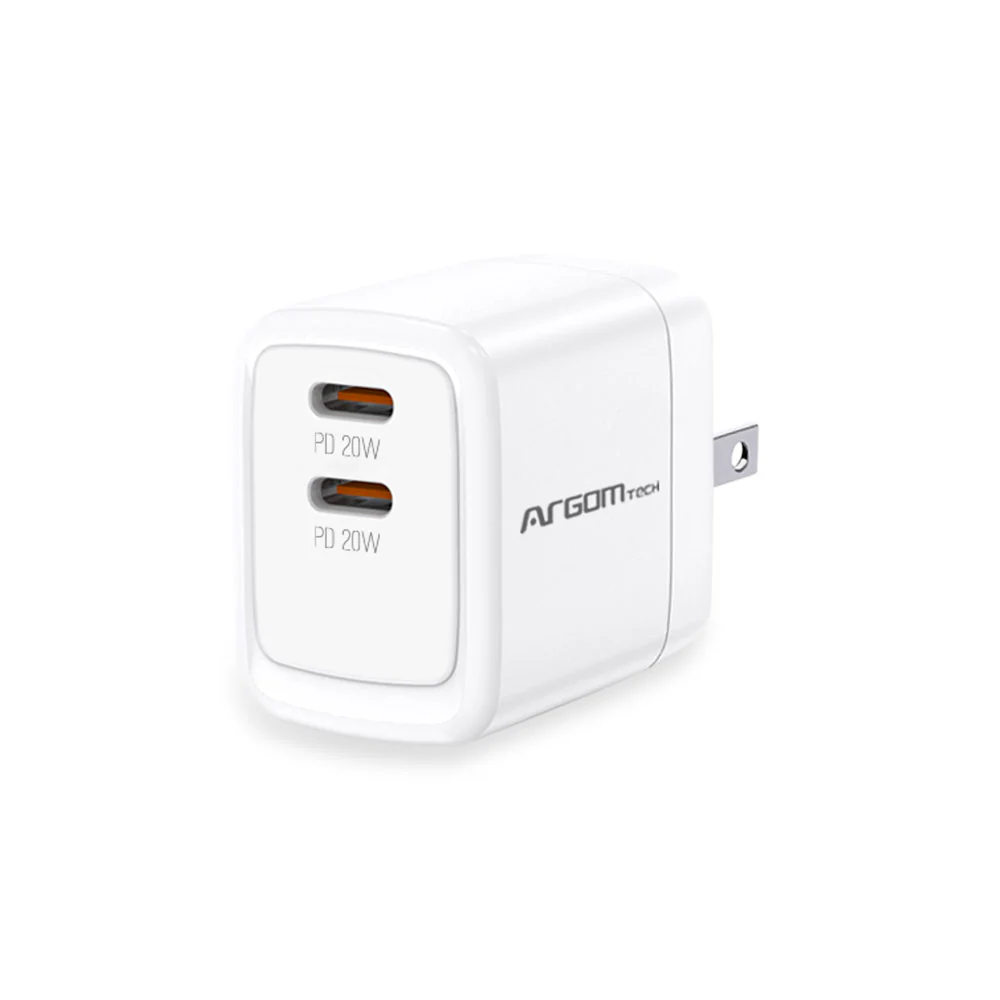 Cargador Dual Rápido 2 x Type-C  para pared  40W