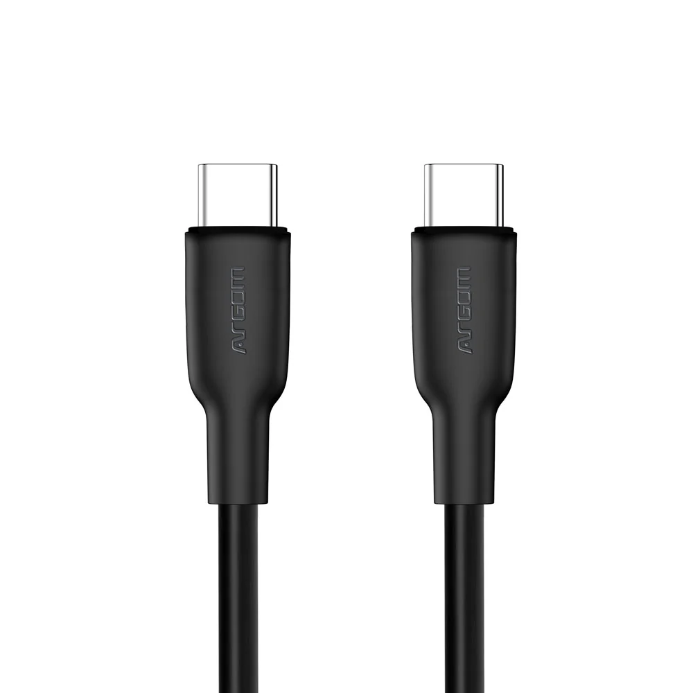 Cable ARGOMTECH Carga Rápida 65W   Type-C to Type C -Ultra-Flexible 1.8M/6FT - BLACK