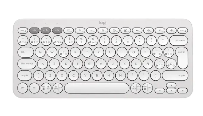 Teclado Inalámbrico LOGITECH K380s Pebble Keys 2 SLIM Silencioso - Blanco