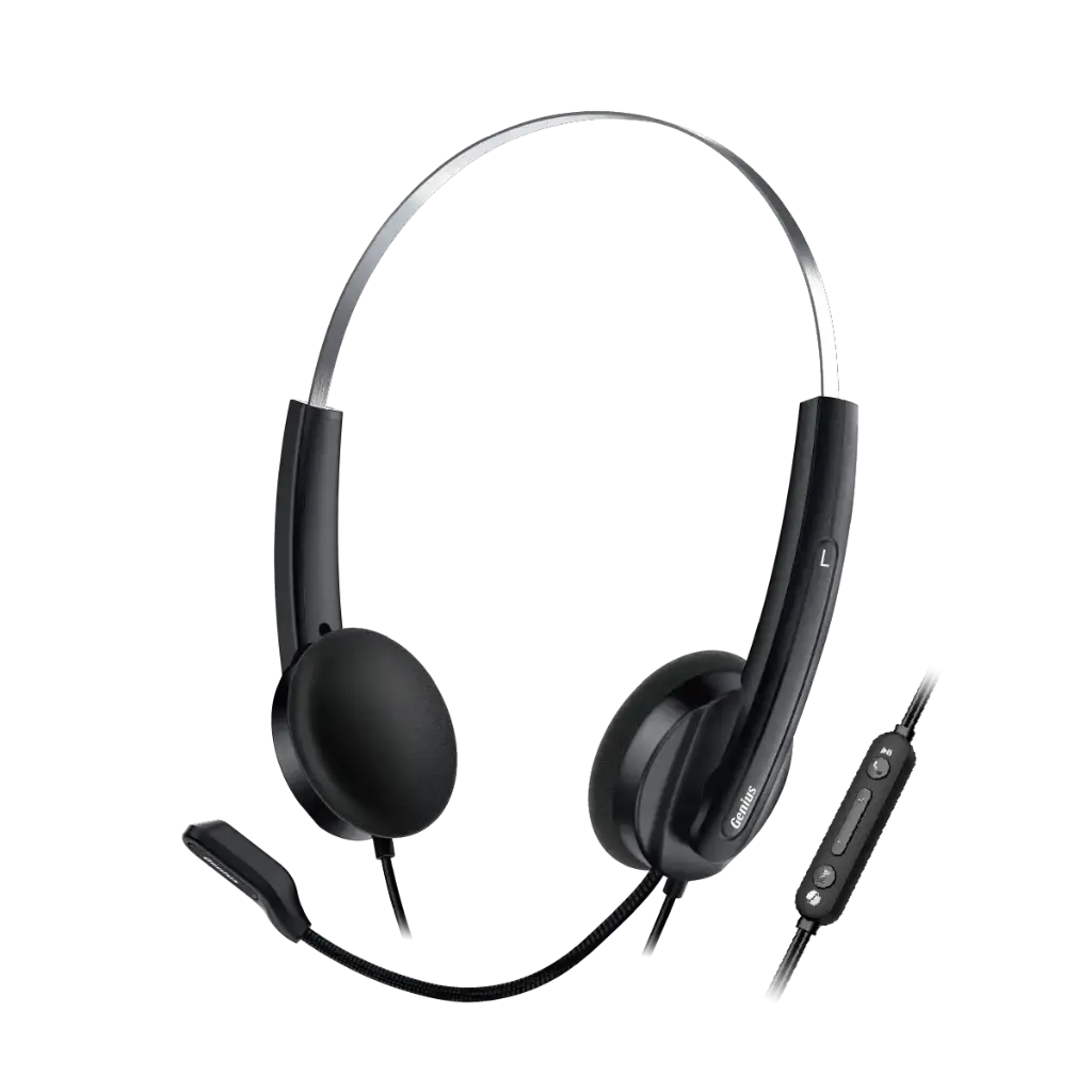 Audífono - Micrófono GENIUS HS-220u/ USB-C / Negro