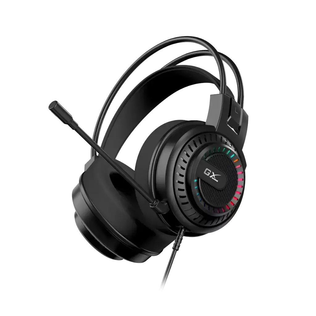 audifono - microfono GENIUS gaming hs-gx570u/ rgb/ usb-a/ negro 