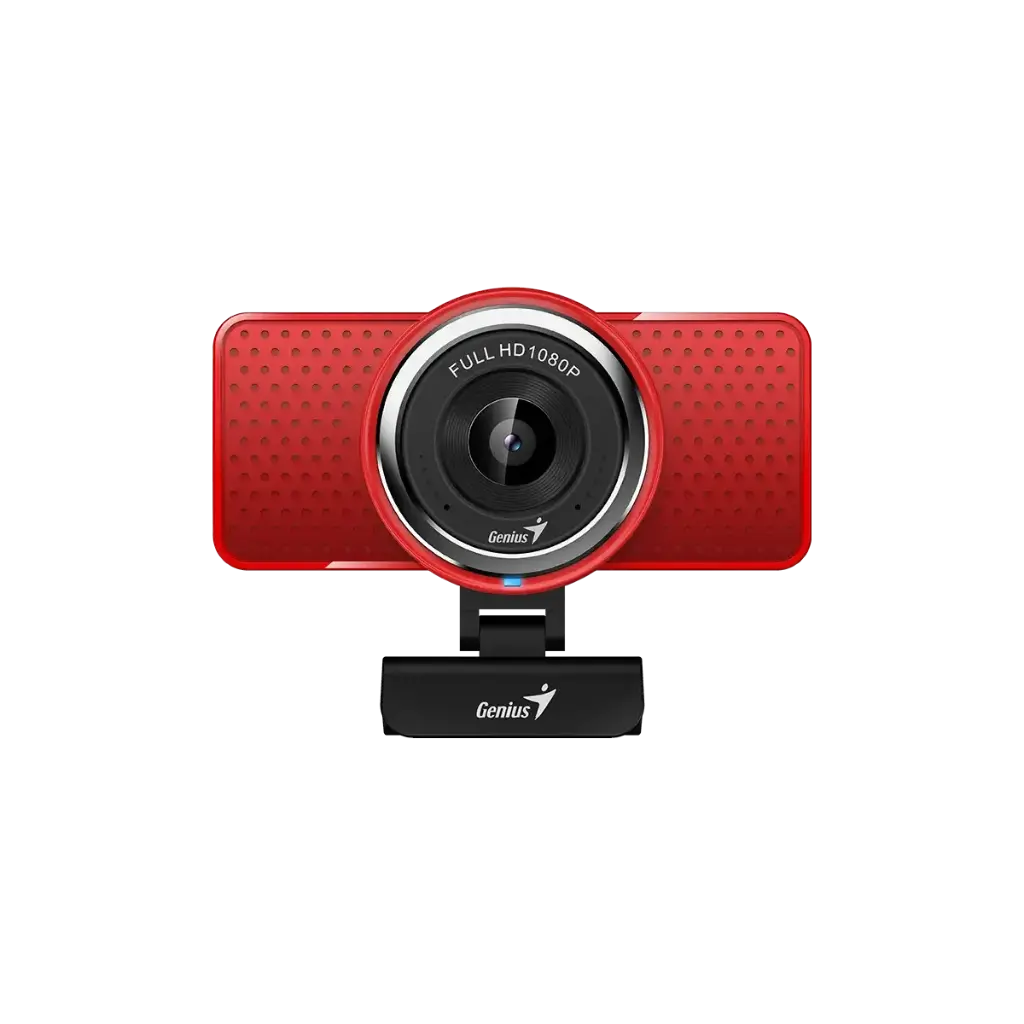 Camara Webcam GENIUS ECAM 8000/ HD1080/ USB/ Enfoque fijo/ MC / Rojo
