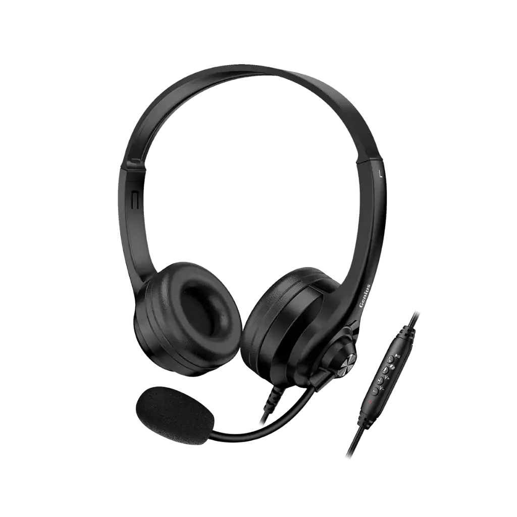 Audifono - Microfono GENIUS HS-235u/ Control integrado/ USB - A/ USB-C / Negro 