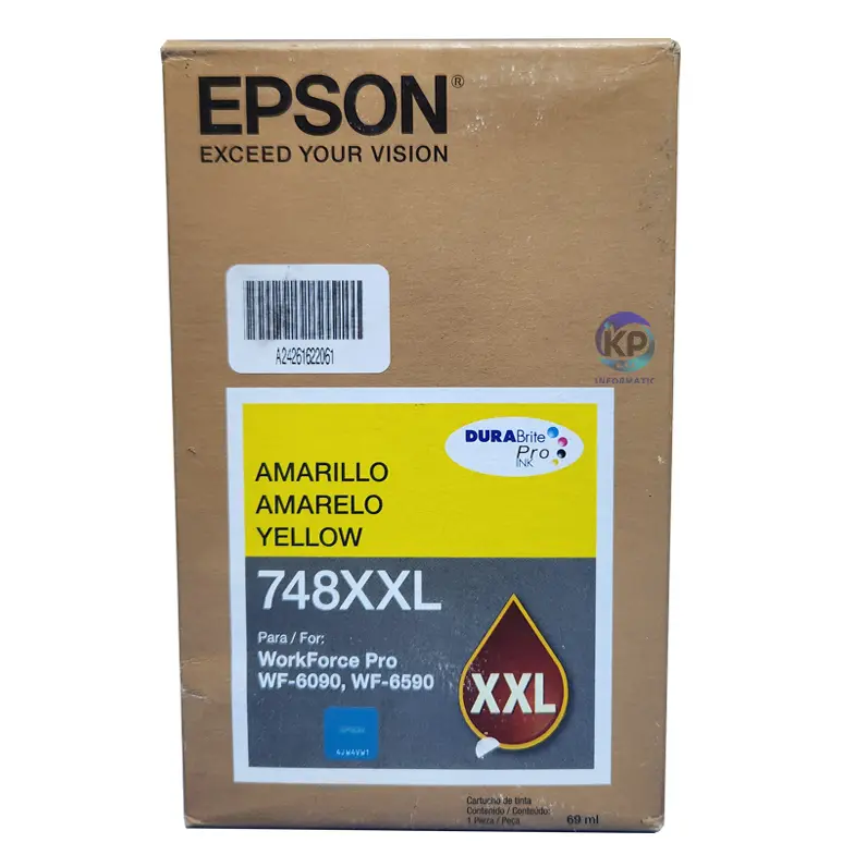 Tinta EPSON T748XXL420-AL Amarillo DURABrite Pro – 7000 páginas Alta Capacidad