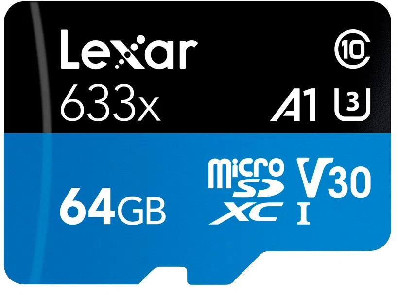 Micro SD XC LEXAR 64 GB UHS-I (Speed Class 3 / Video Speed Class 30)