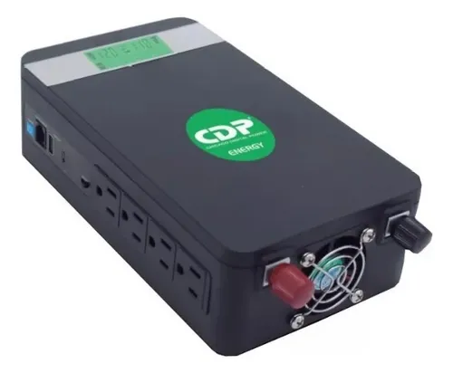 [XVC-712] Inversor de corriente portatil CDP 4 Tomas, 2USB, LCD