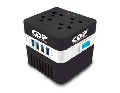 [RU-AVR 604] Regulador de Voltaje CDP 600VA/300W 4 tomas 4 USB