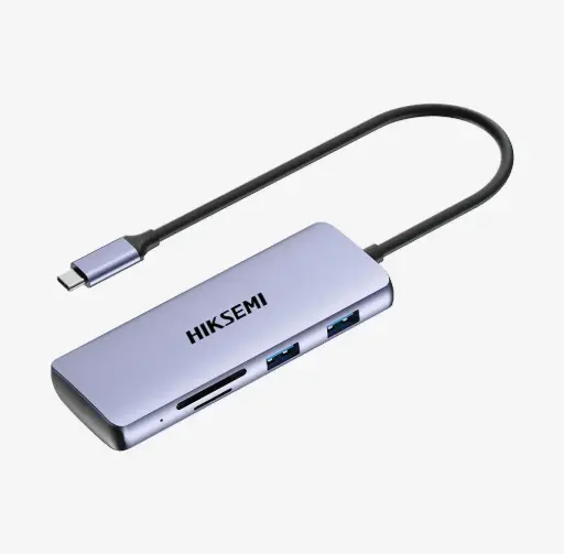 [HS-HUB-DS8(STD)/P/3U3] Adaptador MULTIPUERTOS 8 en 1 HIKSEMI USB 3.0/ Salida HDMI
