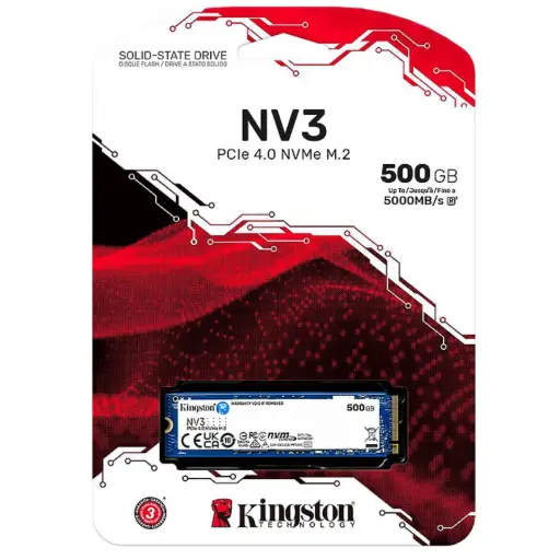 [SNV3S/500G] Disco Duro KINGSTON 500GB M.2 2280 PCIe NV3 SSD