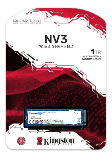 [SNV3S/1000G] Disco de estado solido KINGSTON 1TB M.2 2280 PCIe NV3 SSD 