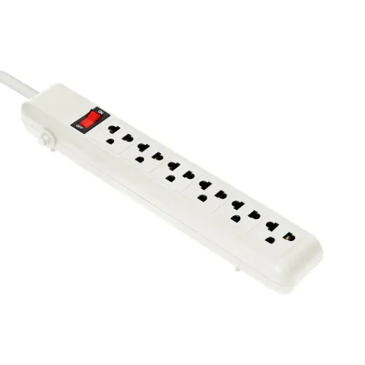 [ARG-AC-0252WT] Regleta ARGOMTECH 6 tomas - 110V Blanco