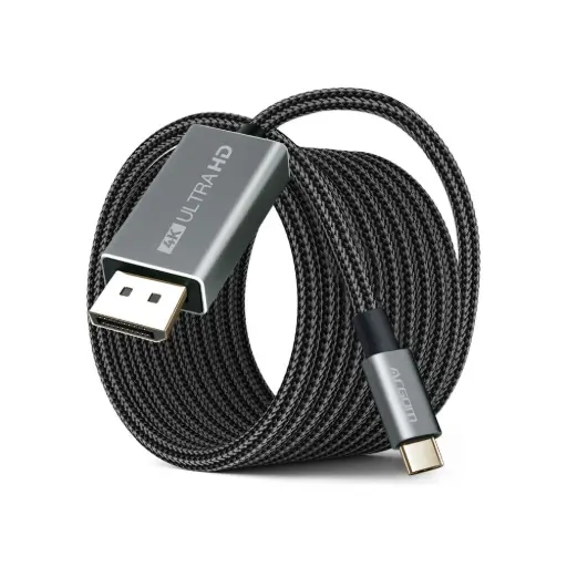 [ARG-CB-0096] Cable ARGOMTECH Nylon Tipo C a DisplayPort 4K 60Hz/ 1.8mts