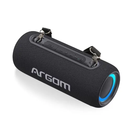 [ARG-SP-3127BK] Corneta ARGOMTECH Portatil Radyon X37 LED Bluetooth 26W/ Negro