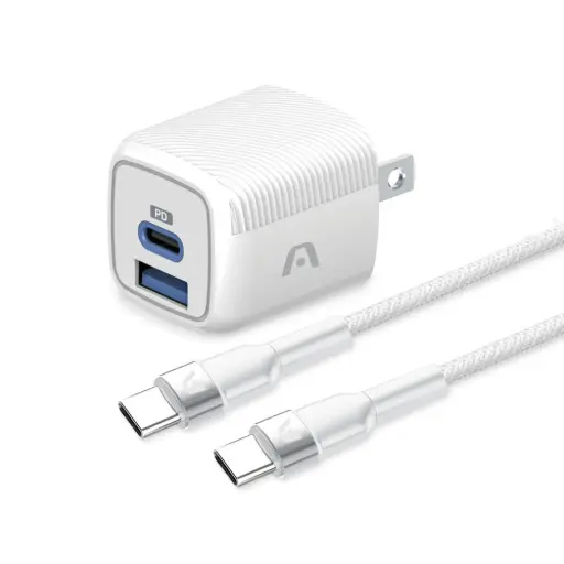 [ARG-AC-0155WT] Cargador ARGOMTECH Volta P40 Puertos USB-C y A - 65W/Carga rápida