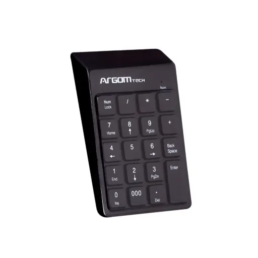 [ARG-KB-1076] Teclado ARGOMTECH Numérico Retráctil USB/ Negro
