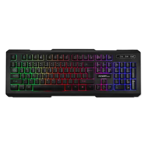 [ARG-KB-2055BK] Teclado ARGOMTECH Gaming KB55 LED USB/ Negro