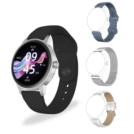 [ARG-WT-6030SL] Smartwatch ARGOMTECH Inteligente SKEI C30-Sensor biológico y Pantalla IPS 1.30"/ Silver