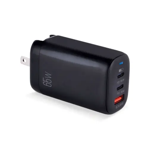 [ARG-AC-0126BK] Cargador ARGOMTECH Volta P8 65W Doble puerto USB-C PD y QC3.0/ Carga rápida