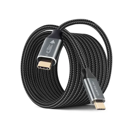 [ARG-CB-1401BK] Cable ARGOMTECH Carga rápida 100W-Sincronización Dura Max USB 3.2 GEN2 4K/6 pies