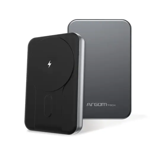 [ARG-PB-1162SL] PowerBank ARGOMTECH Magnetic 10000mAh MS10 Aluminio/15W Gris